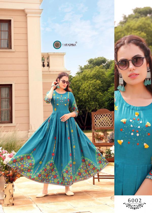 Aradhna Level 6 Designer Festive Wear Cotton Long Kurti 